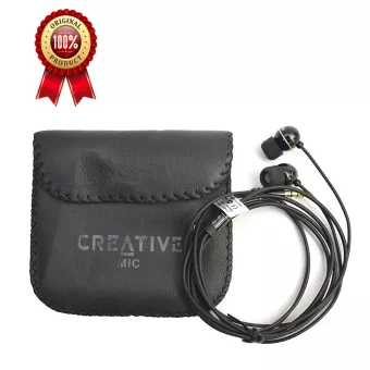 Orignal Creative High Bass Audio Earphone with Pouch EP-530 - Black